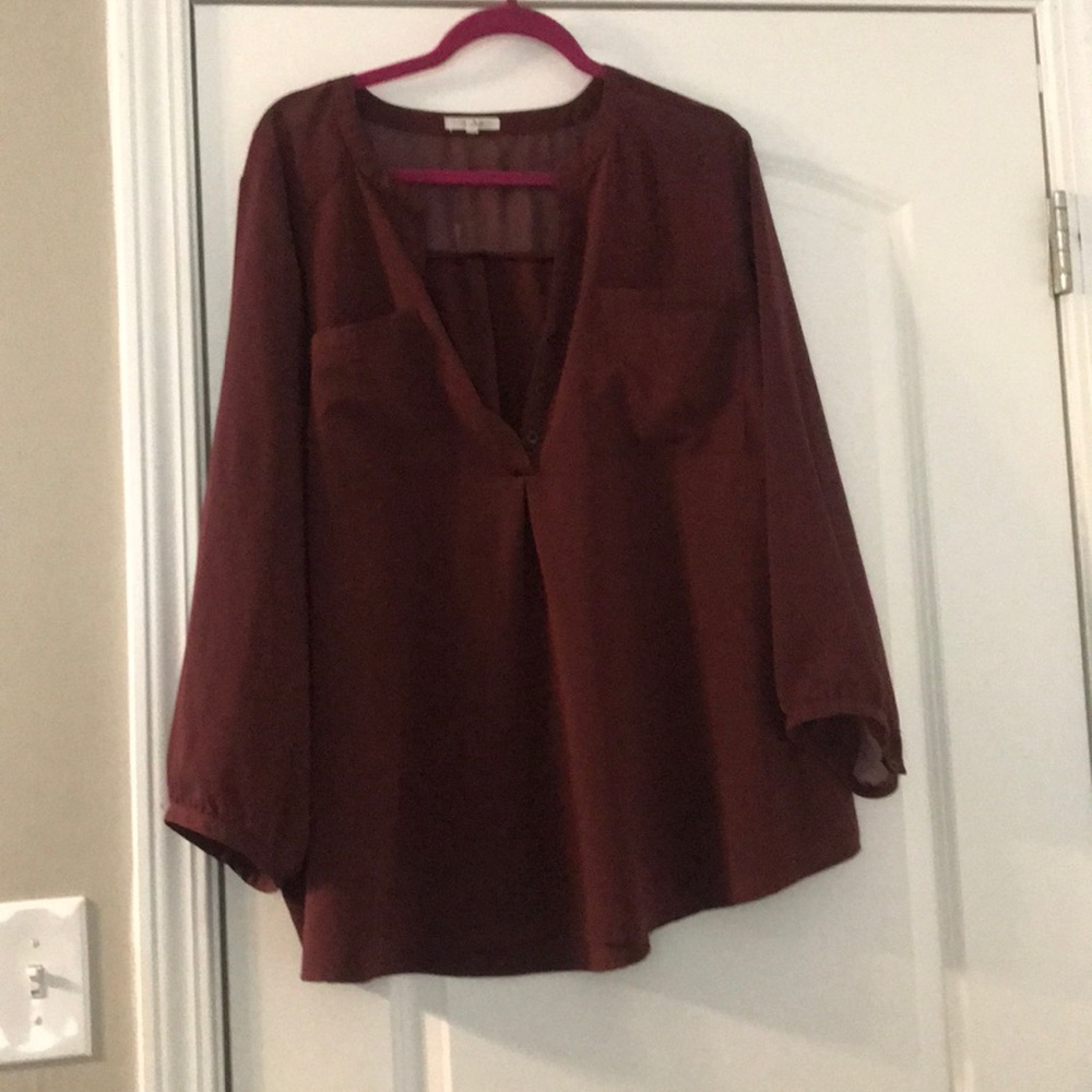 Maurice’s brand 3/4 sleeve chiffon top